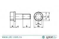 Болт с трехгранной головкой и буртиком DIN 22424