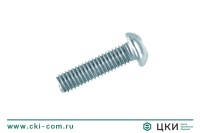 Винт ISO 7380-1 с полукруглой головкой и шестигранным углублением