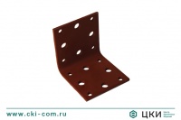 Пластина угловая утолщенная с отверстиями разного диаметра