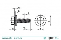 Саморез фасадный тупоконечный с EPDM-шайбой art. 88276