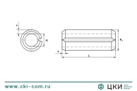 Штифт цилиндрический пружинный DIN 1481