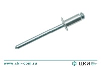 Заклепка вытяжная открытая с плоским буртом
