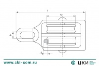 Блок с проушиной двойной