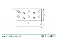 Пластина перфорированная прямая тонкая