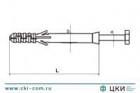 Дюбель фасадный Sormat KAT HEX с шестигранным шурупом